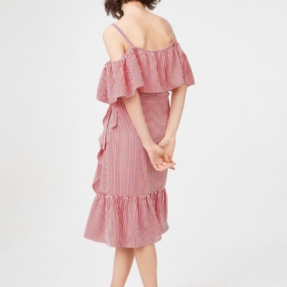 Club Monaco Daphins Red Stripe Dress - Picture 2 of 7